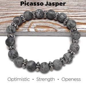 Genuine Picasso Jasper Stretch Bracelet